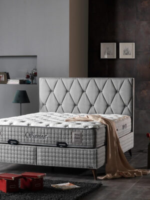 Grijze boxspring met opbergruimte Samoa