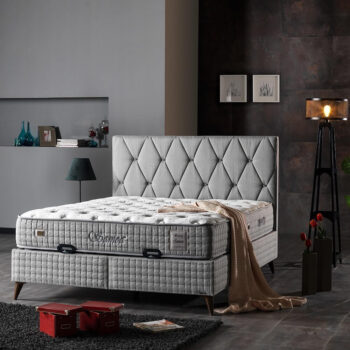 Grijze boxspring met opbergruimte Samoa