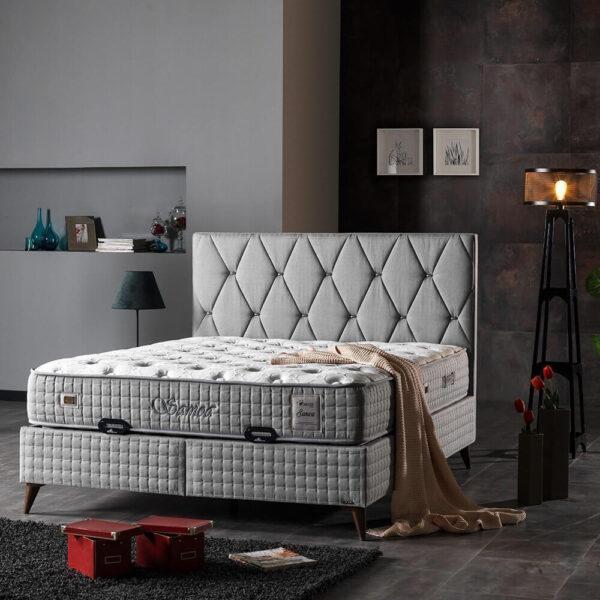 Grijze boxspring met opbergruimte Samoa