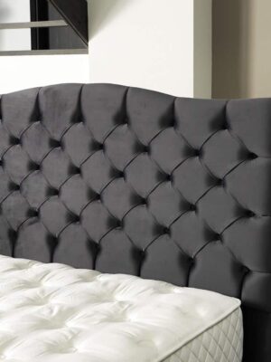 Gecapitonneerde boxspring met opbergruimte 
