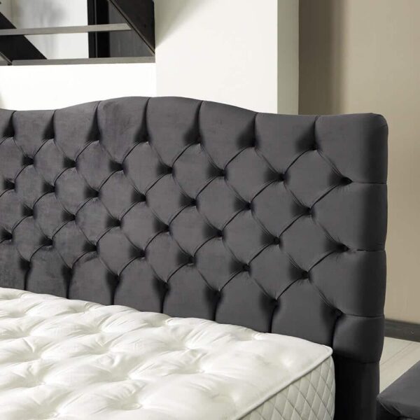Gecapitonneerde Boxspring met opbergruimte Lucca