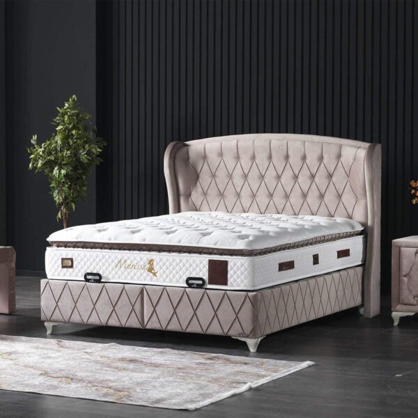 Compleet boxspring met opbergruimte Marissa Beige