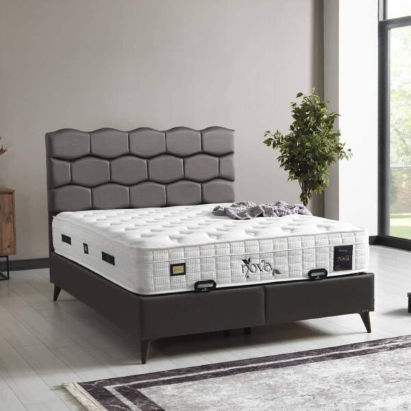 Boxspring Amsterdam met opbergruimte Stone Antraciet