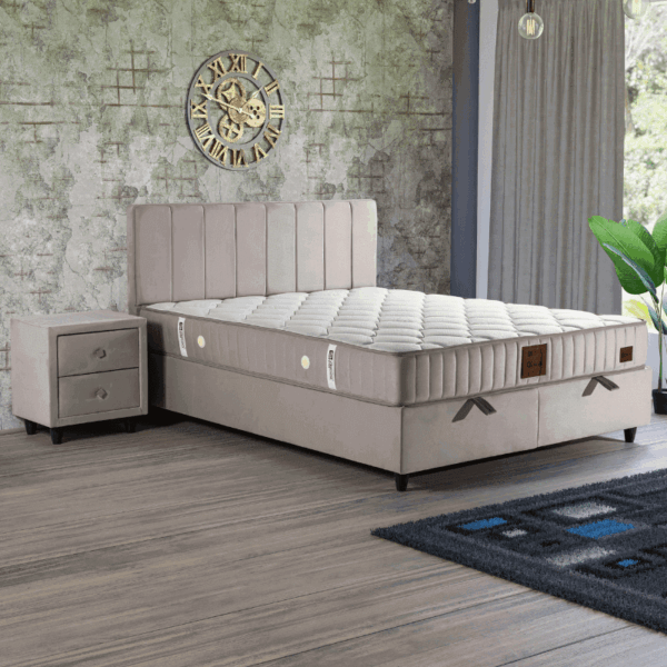 Boxspring actie compleet met pocketvering matras (storage bed)