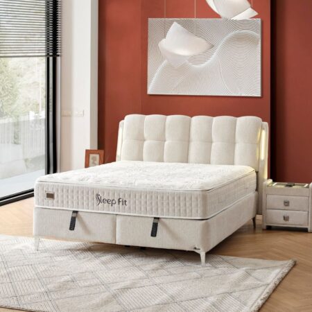 Boxspring Sleep fit met LED-hoofdbord & opbergruimte
