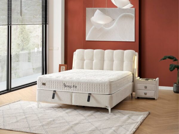 Sleep Fit boxspring set – LED-hoofdbord & opbergruimte